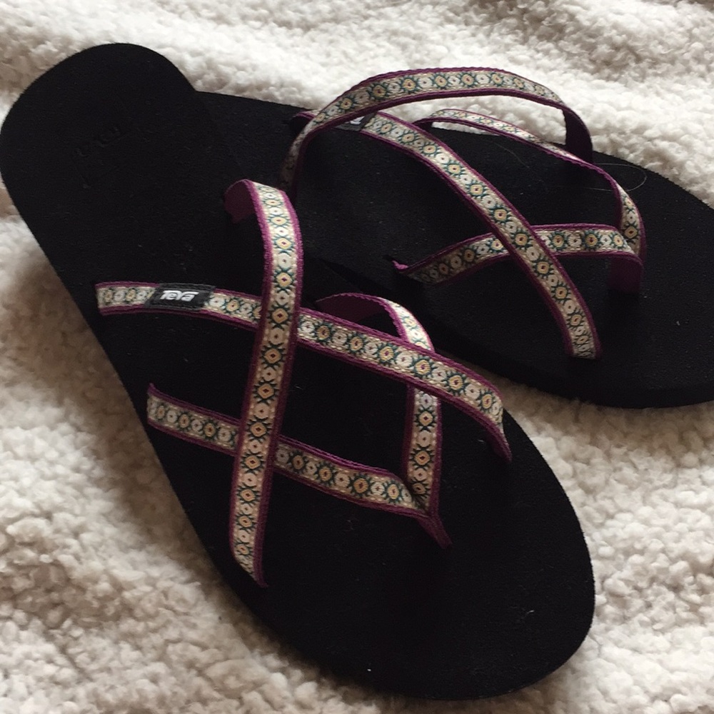 Purple Teva sandals